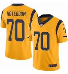 Men's Nike Los Angeles Rams #70 Joseph Noteboom Limited Gold Rush Vapor Untouchable NFL Jersey