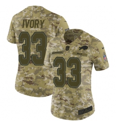 Women's Nike Buffalo Bills #33 Chris Ivory Limited Camo 2018 Salute to Service NFL Jersey
