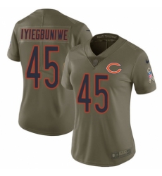 Women's Nike Chicago Bears #45 Joel Iyiegbuniwe Limited Olive 2017 Salute to Service NFL Jersey