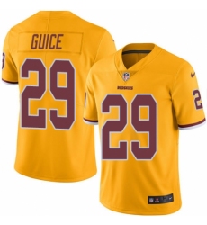 Men's Nike Washington Redskins #29 Derrius Guice Limited Gold Rush Vapor Untouchable NFL Jersey