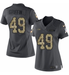 Women's Nike Seattle Seahawks #49 Shaquem Griffin Limited Black 2016 Salute to Service NFL Jersey