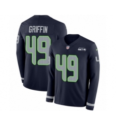 Youth Nike Seattle Seahawks #49 Shaquem Griffin Limited Navy Blue Therma Long Sleeve NFL Jersey