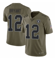 Men's Nike Oakland Raiders #12 Martavis Bryant Limited Olive 2017 Salute to Service NFL Jersey