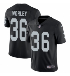 Youth Nike Oakland Raiders #36 Daryl Worley Black Team Color Vapor Untouchable Limited Player NFL Jersey
