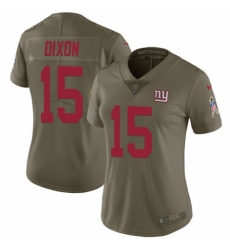 Women's Nike New York Giants #15 Riley Dixon Limited Olive 2017 Salute to Service NFL Jersey