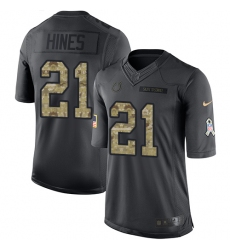 Men's Nike Indianapolis Colts #21 Nyheim Hines Limited Black 2016 Salute to Service NFL Jersey