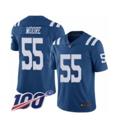 Men's Indianapolis Colts #72 Braden Smith Limited Gray Inverted Legend 100th Season Football Jersey