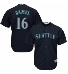 Men's Majestic Seattle Mariners #16 Ben Gamel Replica Navy Blue Alternate 2 Cool Base MLB Jersey