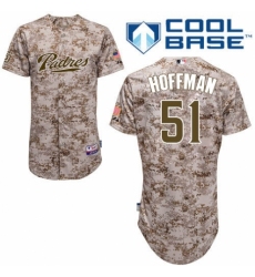 Men's Majestic San Diego Padres #51 Trevor Hoffman Replica Camo Alternate 2 Cool Base MLB Jersey