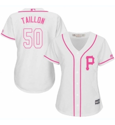 Women's Majestic Pittsburgh Pirates #50 Jameson Taillon Replica White Fashion Cool Base MLB Jersey