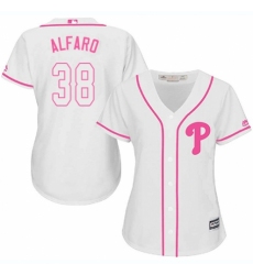 Women's Majestic Philadelphia Phillies #38 Jorge Alfaro Replica White Fashion Cool Base MLB Jersey