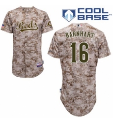 Men's Majestic Cincinnati Reds #16 Tucker Barnhart Authentic Camo Alternate Cool Base MLB Jersey