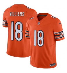 Men's Chicago Bears #18 Caleb Williams Orange 2024 Draft F.U.S.E. Vapor Football Stitched Jersey