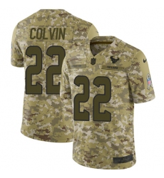 Youth Nike Houston Texans #22 Aaron Colvin Limited Camo 2018 Salute to Service NFL Jersey