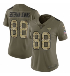 Women's Nike Jacksonville Jaguars #88 Austin Seferian-Jenkins Limited Olive/Camo 2017 Salute to Service NFL Jersey