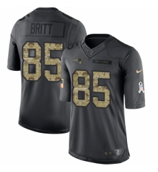 Youth Nike New England Patriots #85 Kenny Britt Limited Black 2016 Salute to Service NFL Jersey