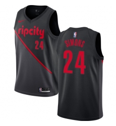 Women's Nike Portland Trail Blazers #24 Anfernee Simons Swingman Black NBA Jersey - 2018 19 City Edition