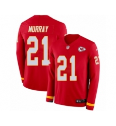 Men's Nike Kansas City Chiefs #21 Eric Murray Limited Red Therma Long Sleeve NFL Jersey
