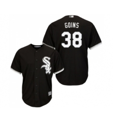Men's Chicago White Sox #38 Ryan Goins Replica Black Alternate Home Cool Base Baseball Jersey