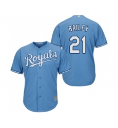 Youth Kansas City Royals #21 Homer Bailey Replica Light Blue Alternate 1 Cool Base Baseball Jersey