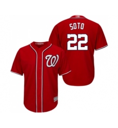 Men's Washington Nationals #22 Juan Soto Replica Red Alternate 1 Cool Base Baseball Jersey