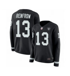 Women's Oakland Raiders #13 Hunter Renfrow Limited Black Therma Long Sleeve Football Jersey Women's Oakland Raiders #13 Hunter Renfrow Limited Black Therma Long Sleeve Football Jersey