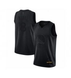 Men's Golden State Warriors #8 Alec Burks Swingman Black MVP Basketball Jersey