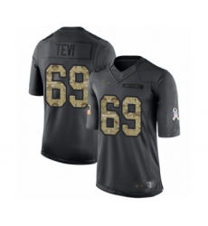 Youth Los Angeles Chargers #69 Sam Tevi Limited Black 2016 Salute to Service Football Jersey