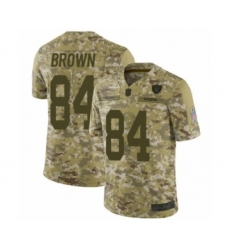 Men's Oakland Raiders #84 Antonio Brown Limited Camo 2018 Salute to Service Football Jersey