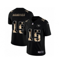 Men's Kansas City Chiefs #15 Patrick Mahomes statue of liberty black jersey
