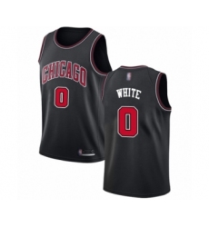 Youth Chicago Bulls #0 Coby White Swingman Black Basketball Jersey Statement Edition
