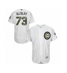 Men's Chicago Cubs #73 Adbert Alzolay Authentic White 2016 Mother's Day Fashion Flex Base Baseball Player Jersey