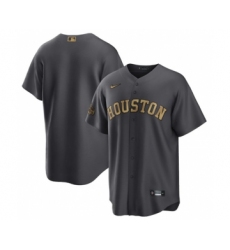 Men's Houston Astros Blank Charcoal 2022 All-Star Cool Base Stitched Baseball Jersey