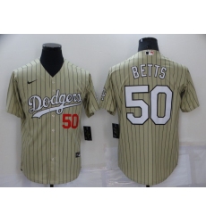 Men's Nike Los Angeles Dodgers #50 Mookie Betts Camo Stripes Authentic Jersey