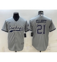 Men's Dallas Cowboys #11 Micah Parsons Grey Gridiron With Patch Cool Base Stitched Baseball Jerseys