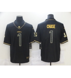 Men's Cincinnati Bengals #1 Ja'Marr Chase Nike Black Gold 2021 NFL Draft First Round Pick Limited Jersey Men's Cincinnati Bengals #1 Ja'Marr Chase Nike Black Gold 2021 NFL Draft First Round Pick Limited Jersey