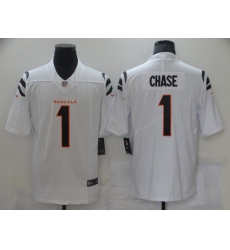 Men's Cincinnati Bengals #1 Ja'Marr Chase Nike White 2021 NFL Draft First Round Pick Limited Jersey Men's Cincinnati Bengals #1 Ja'Marr Chase Nike White 2021 NFL Draft First Round Pick Limited Jersey