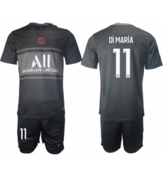 Men 2021-2022 Club Paris St German Second away black 11 Soccer Jersey