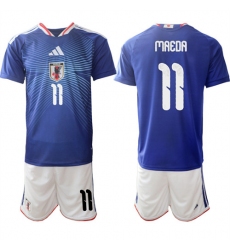 Men's Japan #11 MAEDA National Team FIFA x World Cup 2026 Home Blue On Field Jersey
