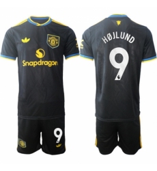 Men Manchester United 2026 Soccer Jerseys Black #9 HOJLUND