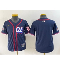 Women's American League Detroit Tigers Blank Navy 2025 All-Star Edition Limited Stitched Baseball Jersey(Run Small)