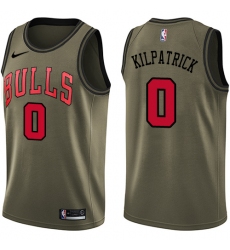Men's Nike Chicago Bulls #0 Sean Kilpatrick Swingman Green Salute to Service NBA Jersey
