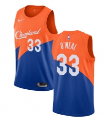 Men's Nike Cleveland Cavaliers #33 Shaquille O'Neal Swingman Blue NBA Jersey - City Edition