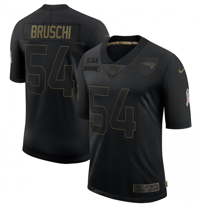 Men's New England Patriots #54 Dont'a Hightower Black Nike 2020 Salute To Service Limited Jersey