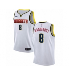 Men's Nike Denver Nuggets #8 Jarred Vanderbilt Swingman White NBA Jersey - Association Edition