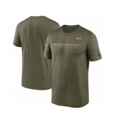 Men's Washington Redskins Team Football Olive 2021 Salute To Service Legend Performance T-Shirt