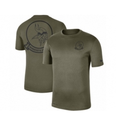 Football Men's Minnesota Vikings Olive 2019 Salute to Service Sideline Seal Legend Performance T-Shirt