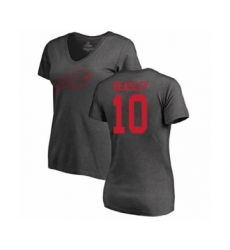Football Women's Buffalo Bills #10 Cole Beasley Ash One Color T-Shirt