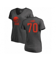 Football Women's Cleveland Browns #70 Kendall Lamm Ash One Color T-Shirt