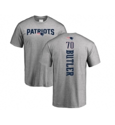 Football New England Patriots #70 Adam Butler Ash Backer T-Shirt